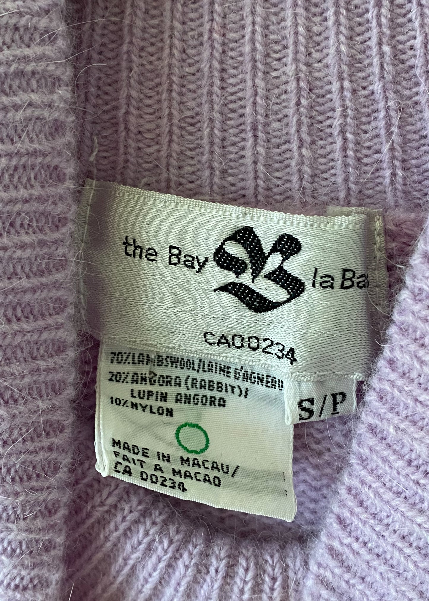 The Bay Vintage Lambswool & Angora Sweater (S)