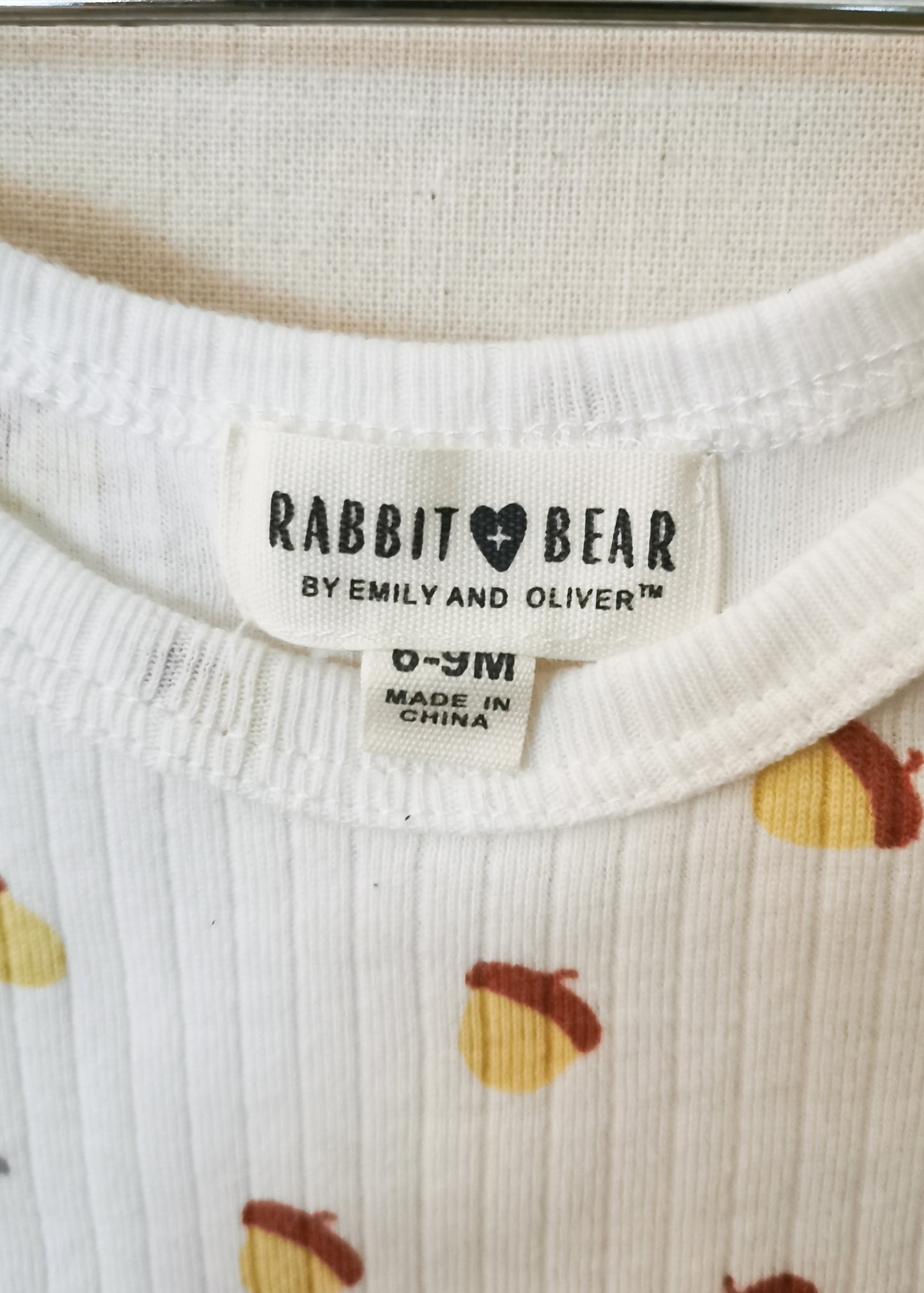 Rabbit + Bear Organic Cotton Bodysuit (6-9M)