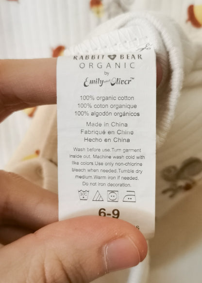 Rabbit + Bear Organic Cotton Bodysuit (6-9M)