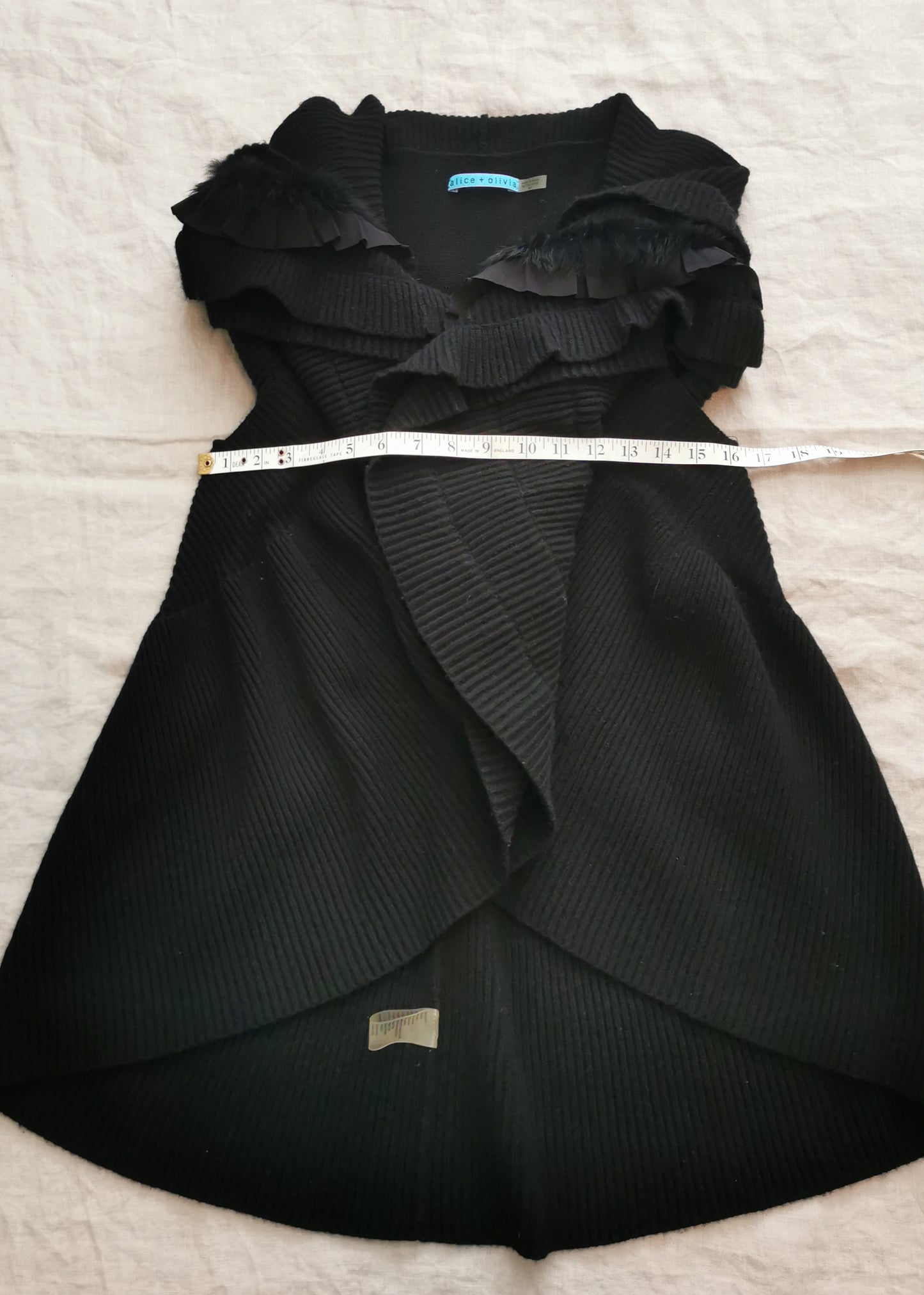 Alice + Olivia Wool & Cashmere Cardigan Vest (S)