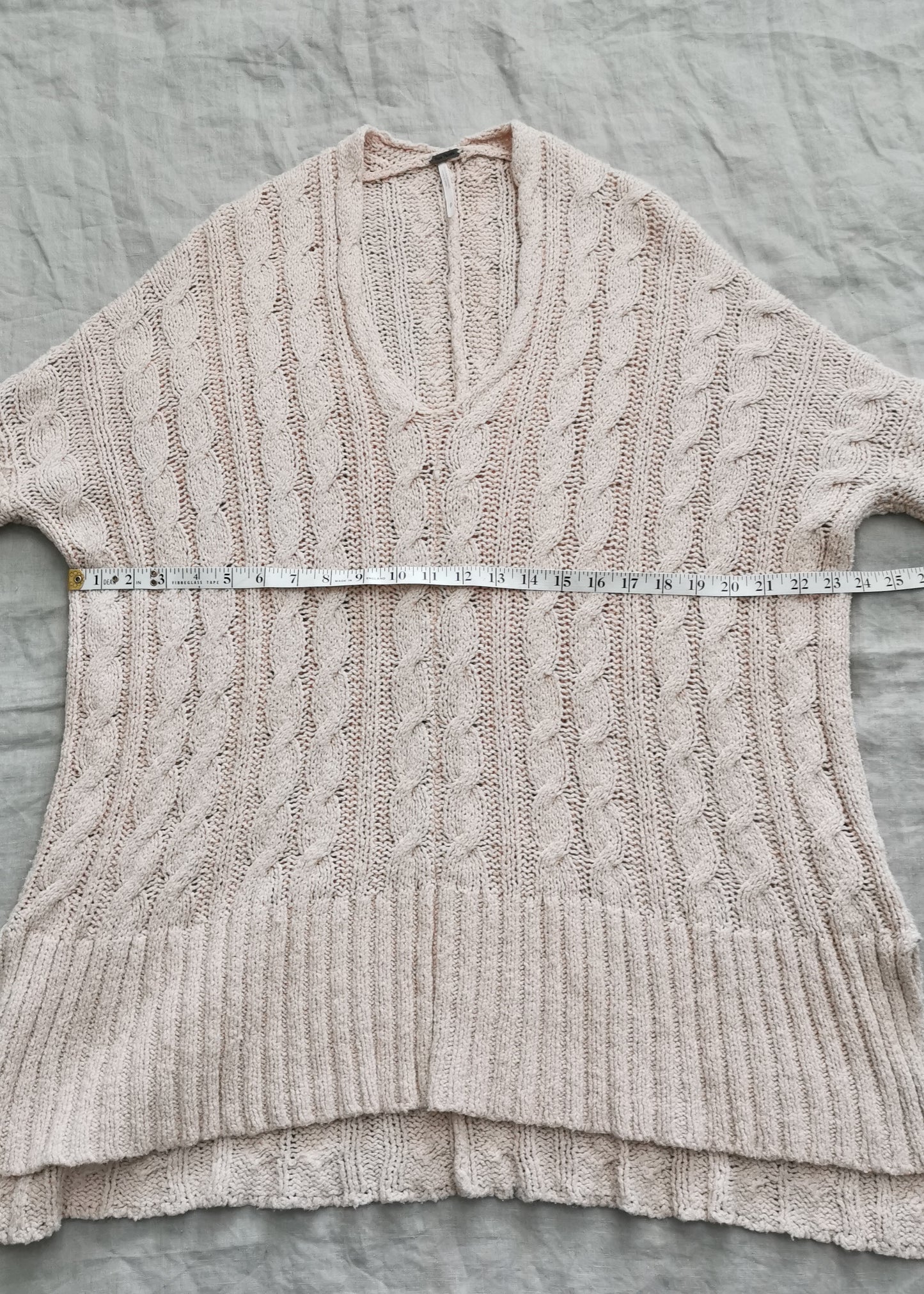 Free People Cotton Cable Knit Sweater (S)