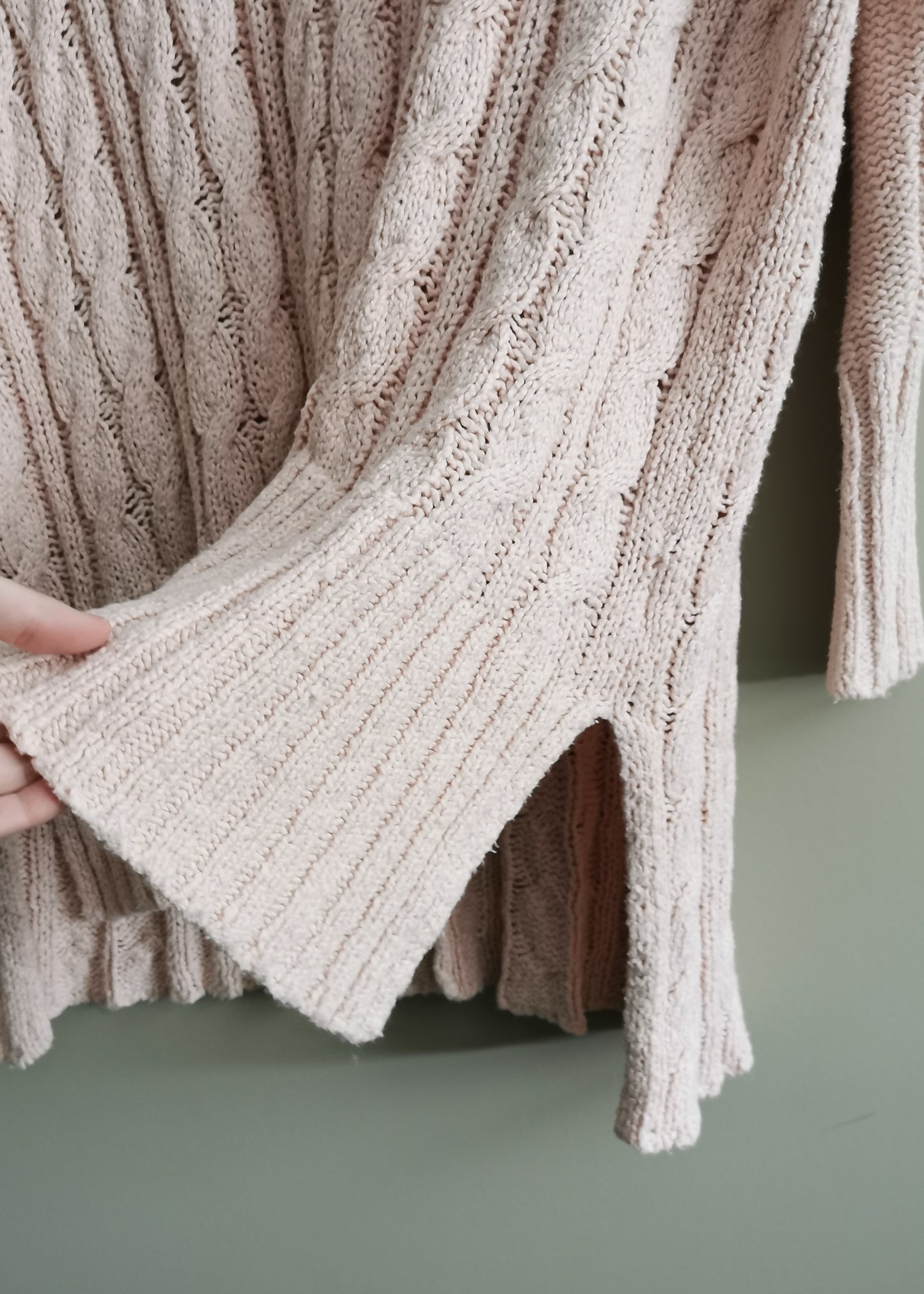 Free People Cotton Cable Knit Sweater (S)