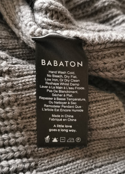 Babaton Merino Wool Valadon Balloon Sleeve Sweater (XS)
