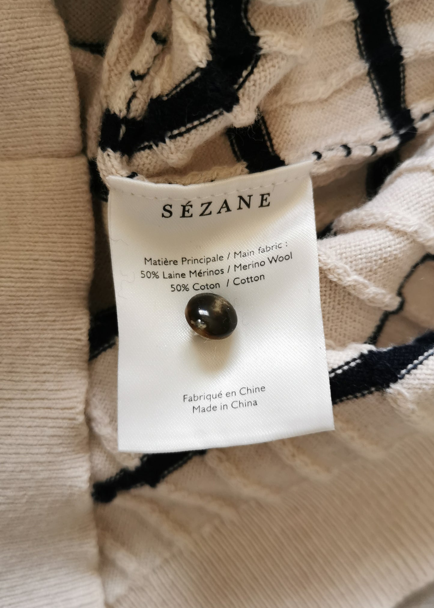 Sezane Merino Wool & Cotton Top (M)*