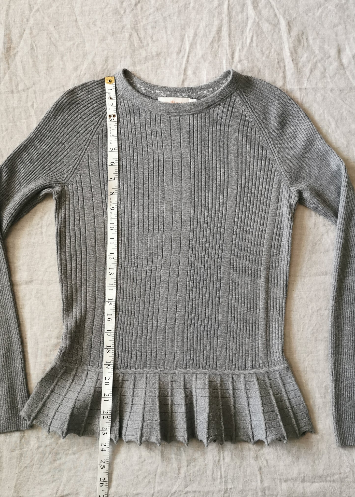 Tory Burch Silk & Cashmere Sienna Peplum Sweater (XS)