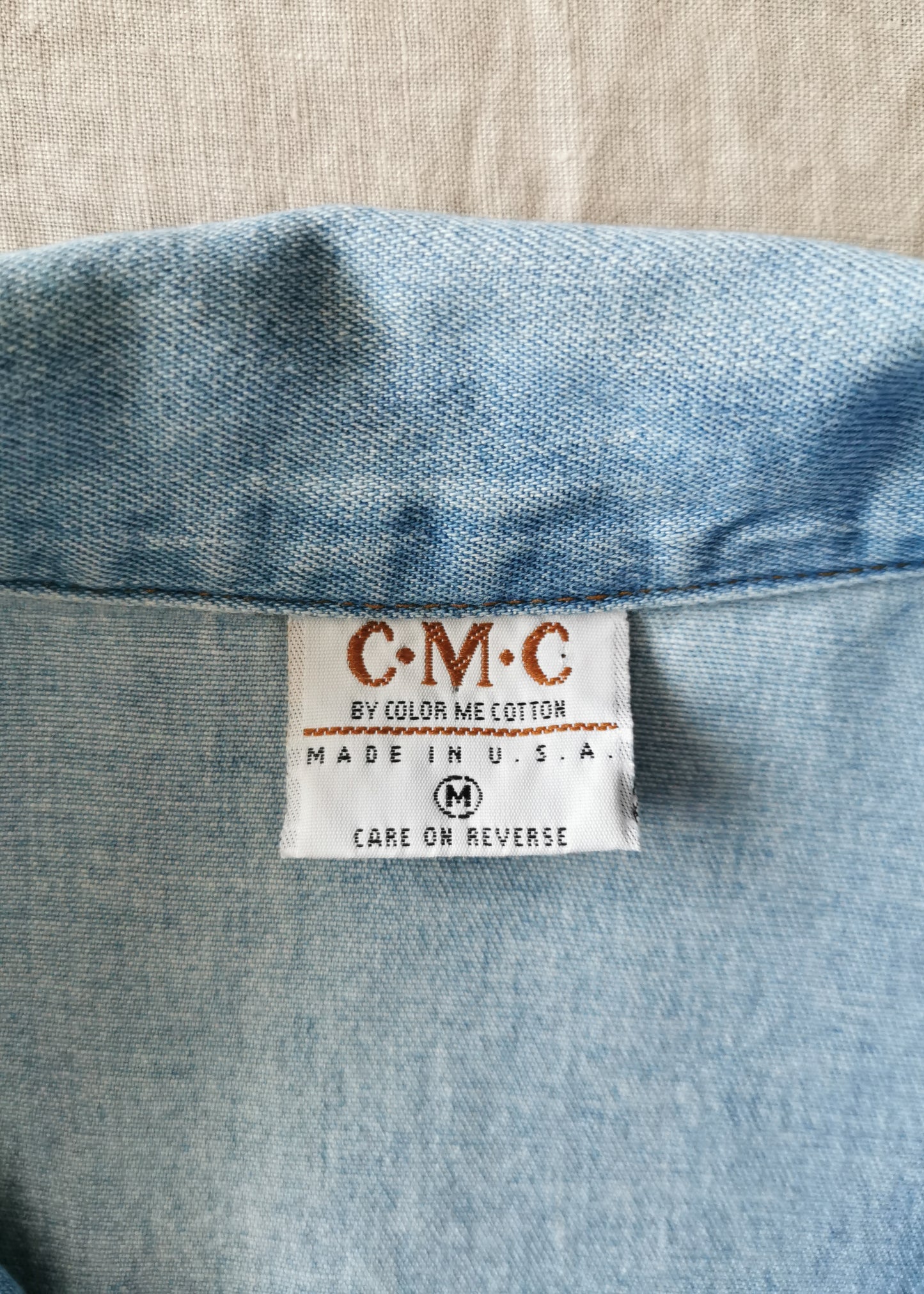 Color Me Cotton Denim Fringe Shirt (M)