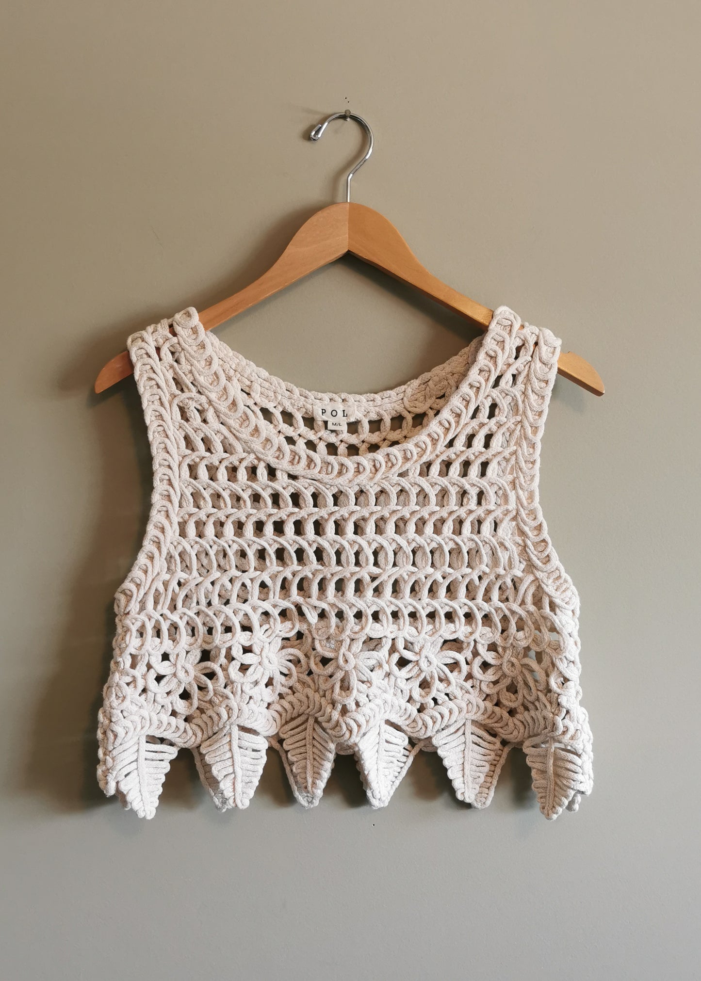 POL Cotton Crochet Style Crop Top (M/L)*