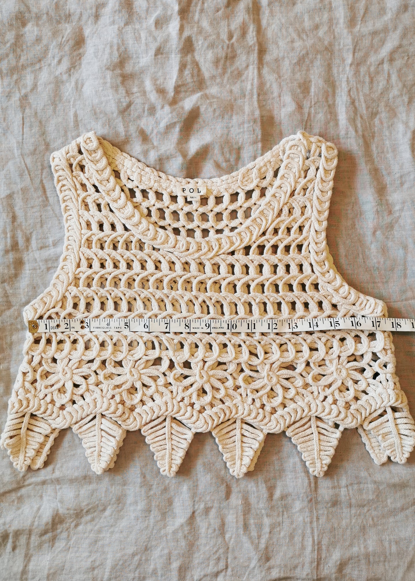 POL Cotton Crochet Style Crop Top (M/L)*