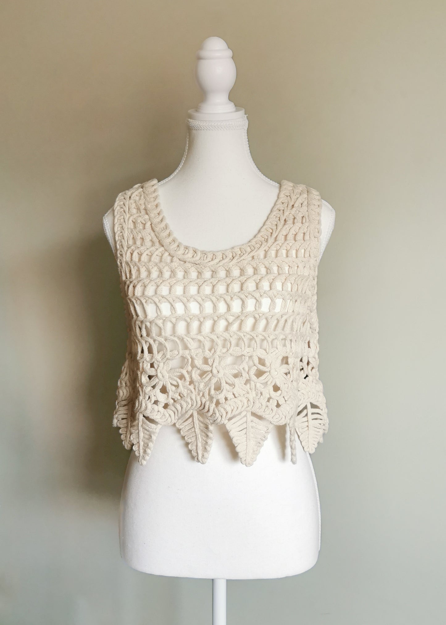 POL Cotton Crochet Style Crop Top (M/L)*