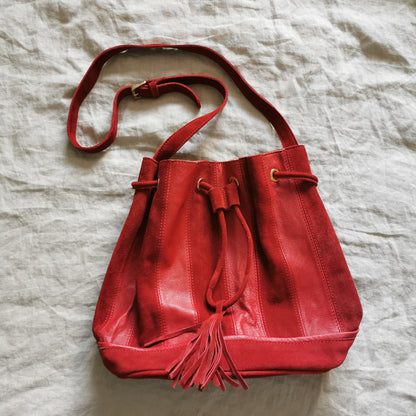 Yaya Woman Cow Suede & Goat Nappa Bucket Bag