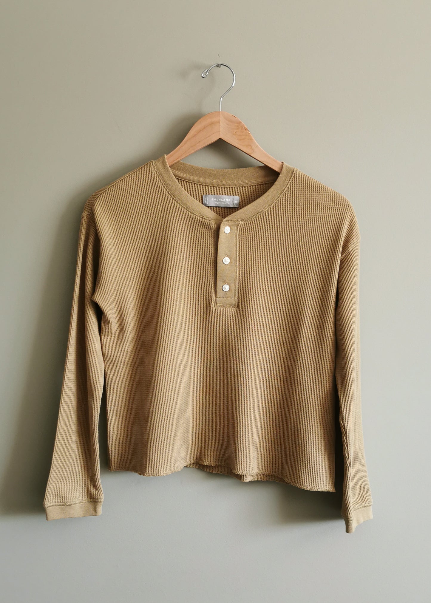 Everlane Organic Cotton Waffle Henley (XXS)