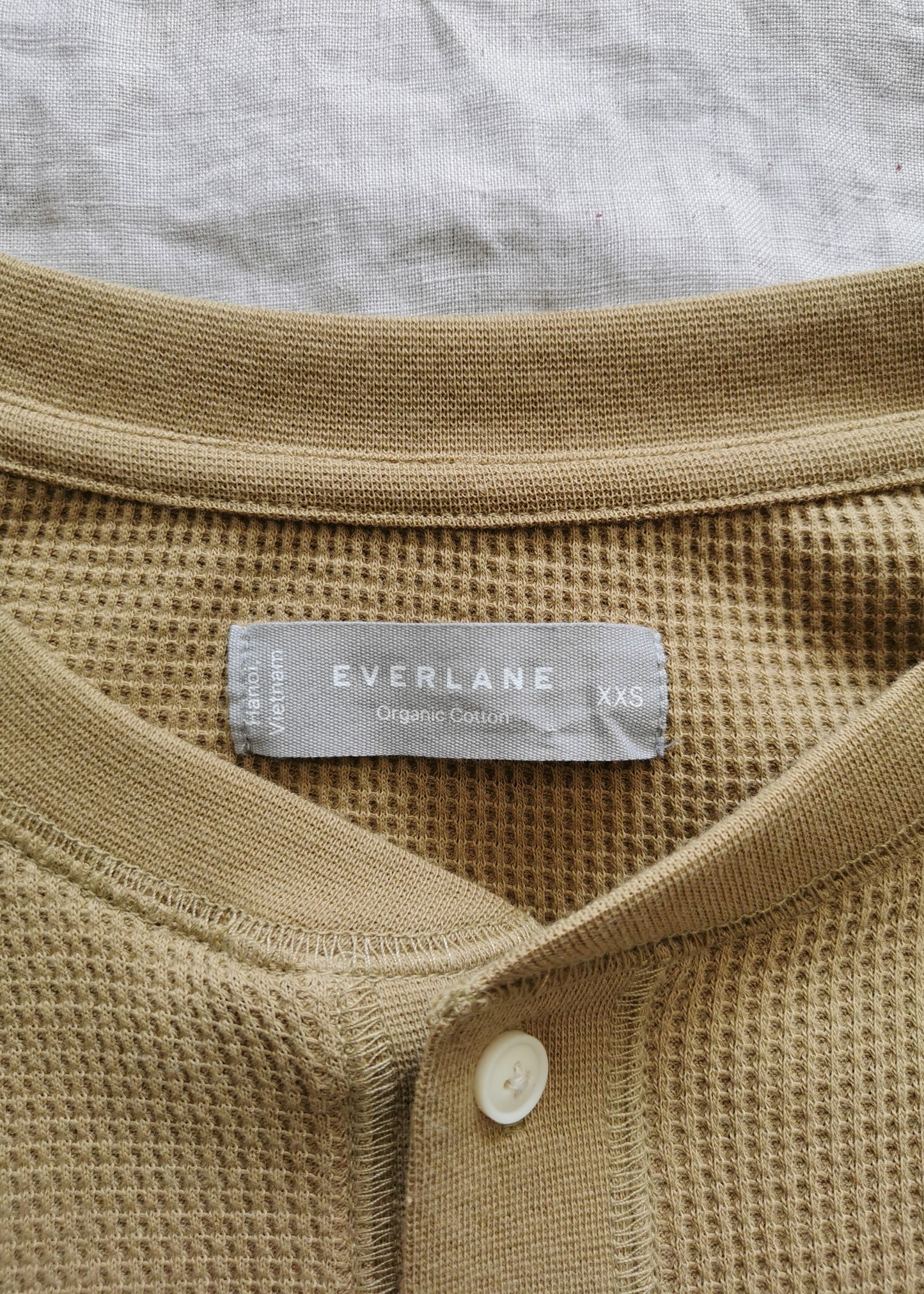 Everlane Organic Cotton Waffle Henley (XXS)