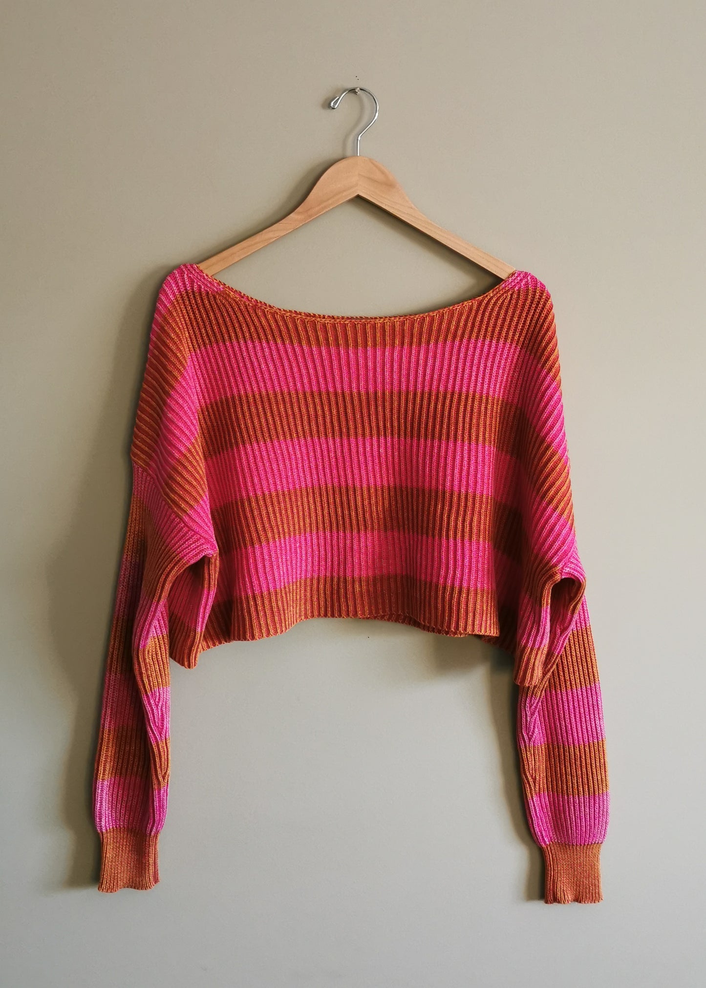 Free People "Just My Stripe Pullover" Cotton Sweater (XS)