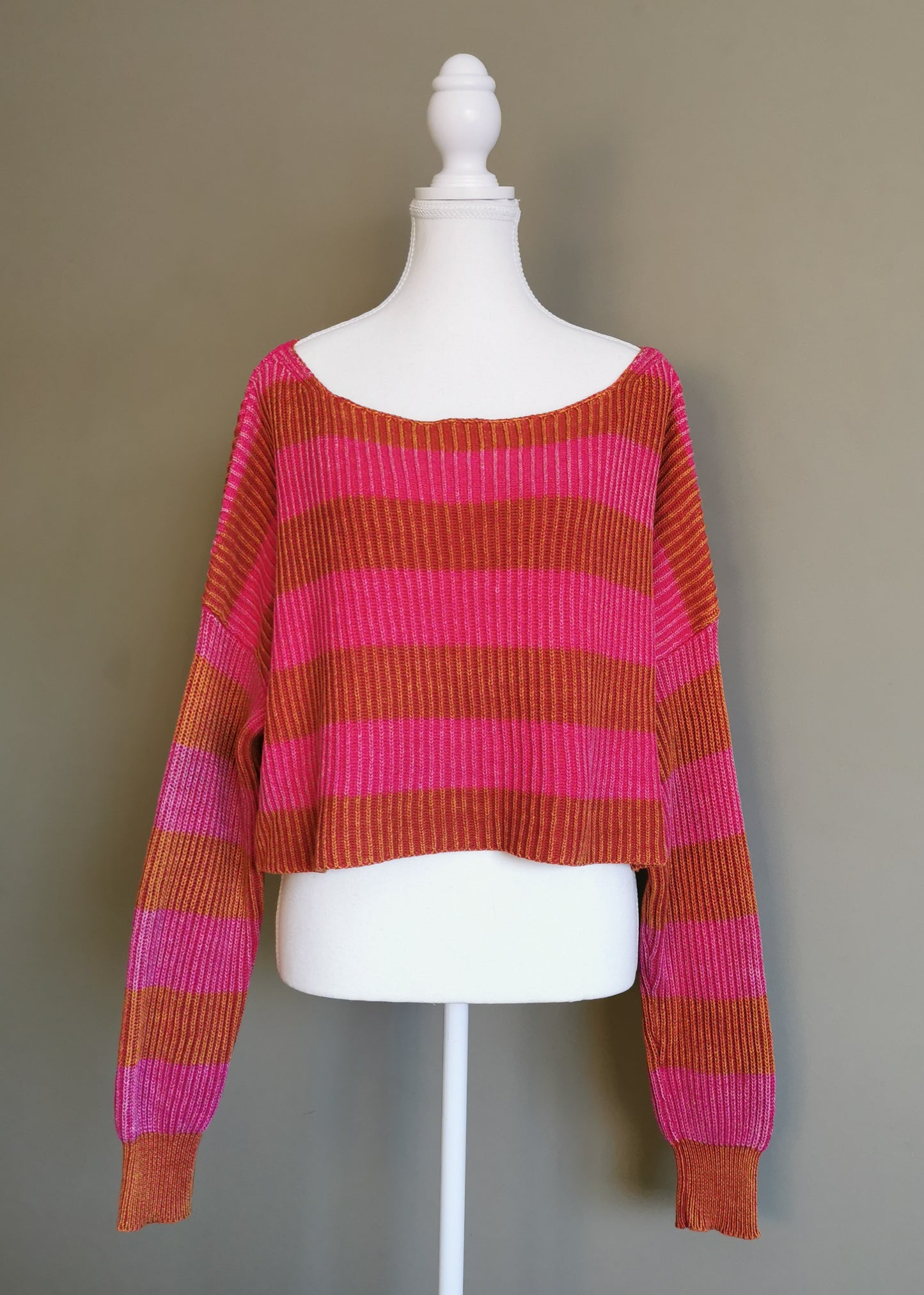 Free People "Just My Stripe Pullover" Cotton Sweater (XS)