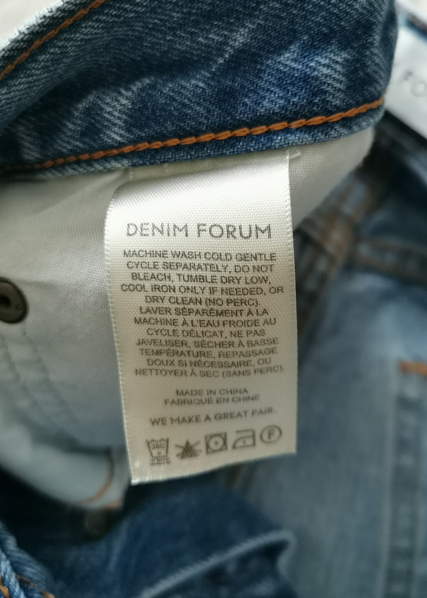 Denim Forum "The Joni High Rise Loose 32L" Organic Cotton Jeans (29)