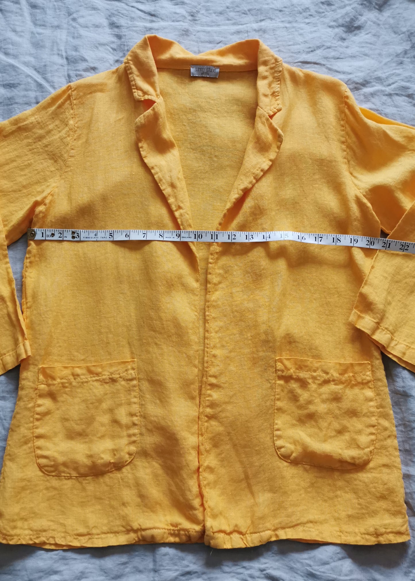 Sunny Studio Paris Linen Blazer (S/M)