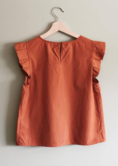 Mare Mare Anthropologie Cotton Aimee Ruffled Blouse (XS)