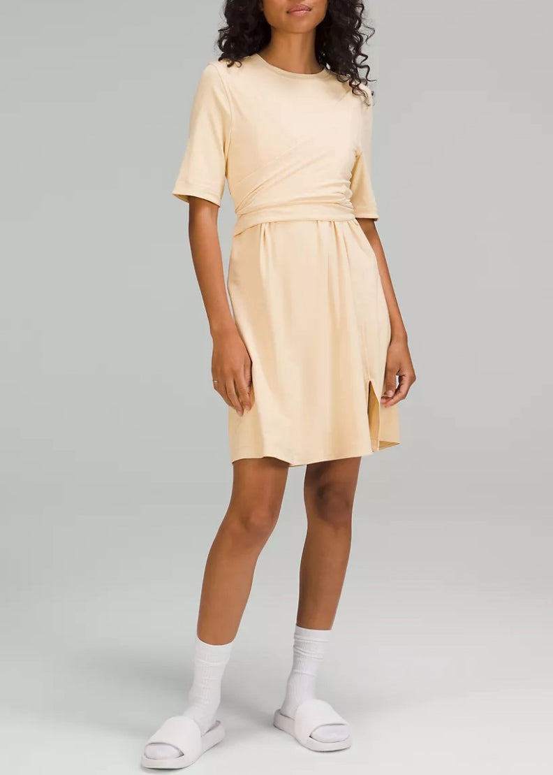 Lululemon Cotton Wrap-Front T-Shirt Dress (8)