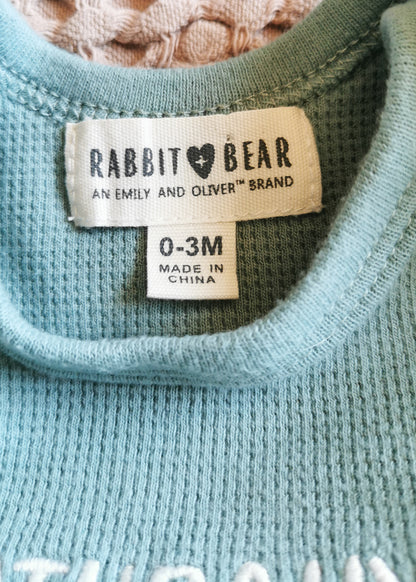 Rabbit+Bear Organic Cotton Bodysuit (0-3m)